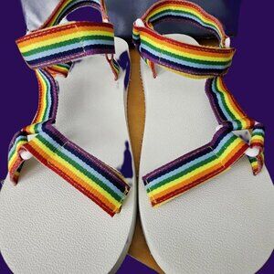 Women's SO Felicity Sandals - Rainbow - Size 10M - Pre-owned Perfect! SO Cute!